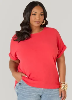 Cuffed Textured Top