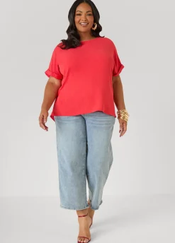 Cuffed Textured Top