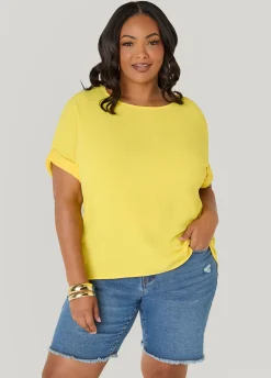 Cuffed Textured Top