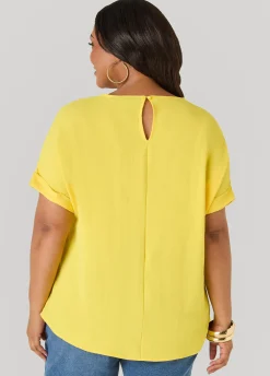 Cuffed Textured Top