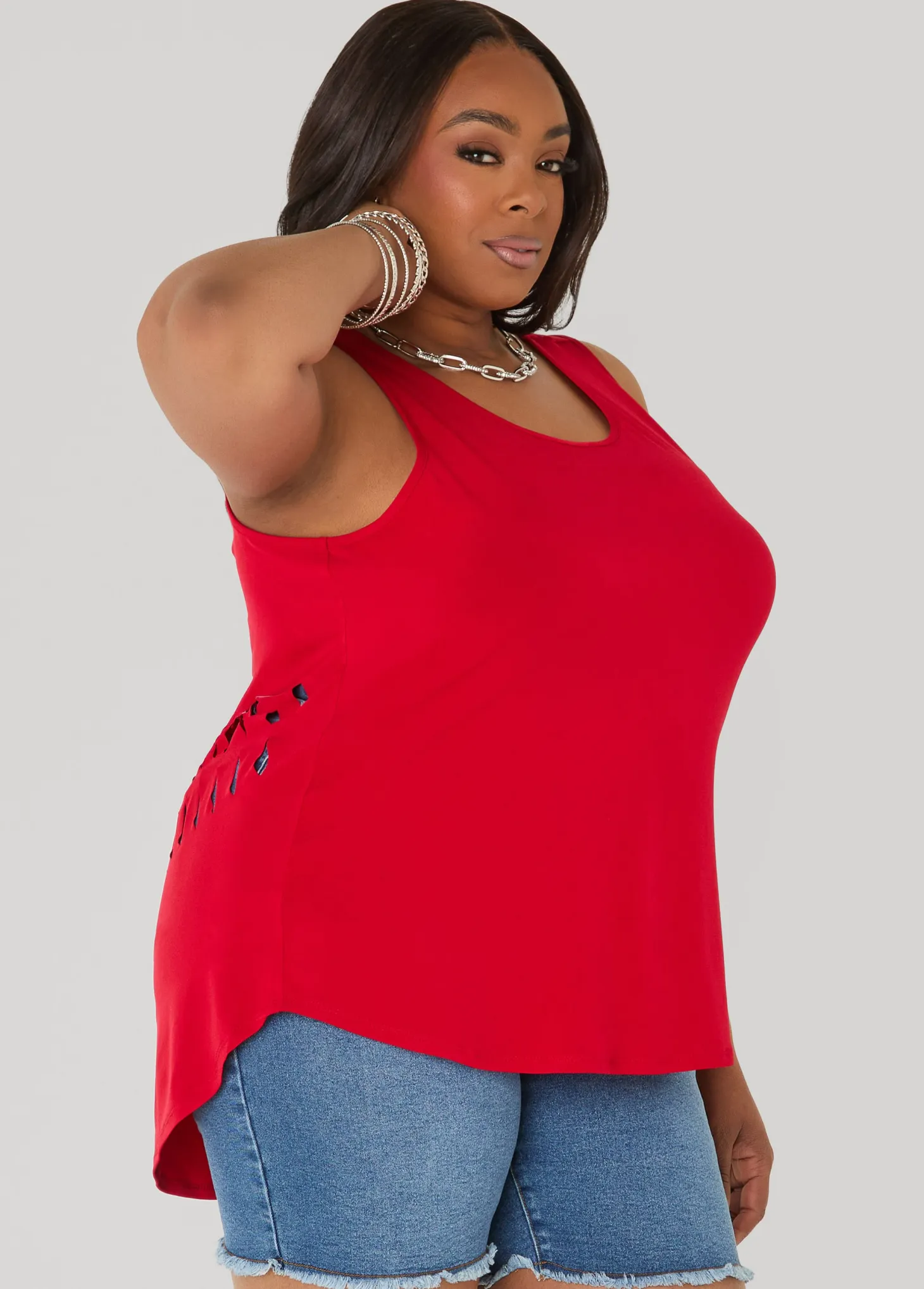 Cutout Knit Tank