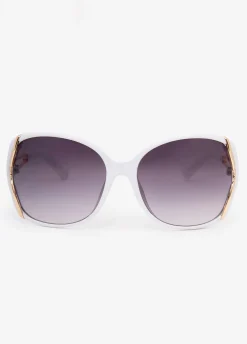 Cutout Round Frame Sunglasses