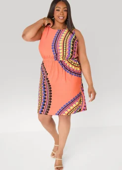Dotted Cinch Waist Tunic
