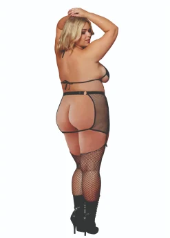 Dreamgirl Bralette And Garter Skirt Set