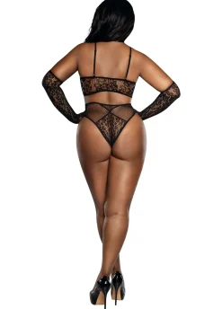 Dreamgirl Bralette Panty and Gloves Set