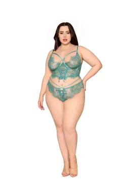 Dreamgirl Cropped Bustier And Thong Set