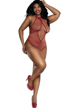 Dreamgirl Crystal Halter Teddy