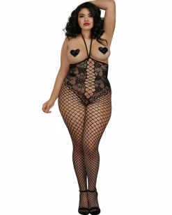 Dreamgirl Cupless Teddy Lace Bodystocking