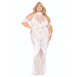 Dreamgirl Lace And Fishnet Lingerie Gown