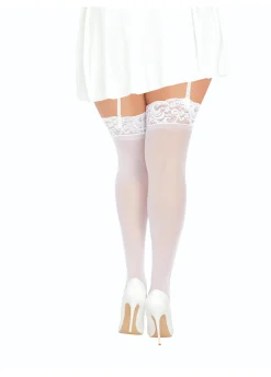 Dreamgirl Lace And Mesh Thigh Highs