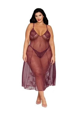 Dreamgirl Lingerie Gown And G String Set