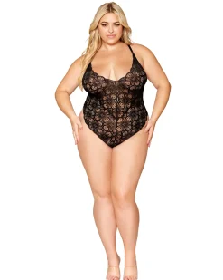Dreamgirl Mosaic Lace Teddy And Skirt Set