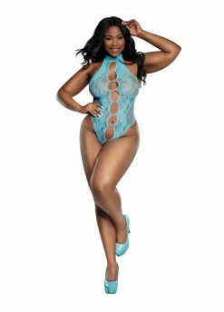 Dreamgirl Peek A Boo Cutout Lace Teddy