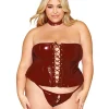 Dreamgirl Vinyl Bustier And G String Set