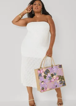 Embellished Canvas Tote