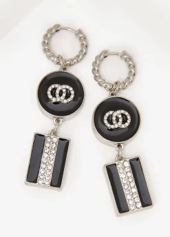 Embellished Rings Drop Earrings