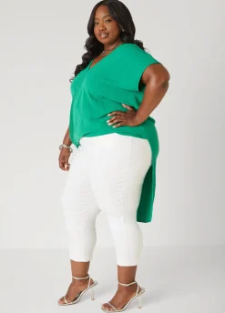 Faux Wrap Hi Low Top
