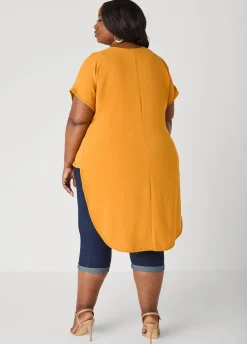 Faux Wrap Hi Low Top