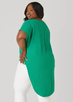 Faux Wrap Hi Low Top
