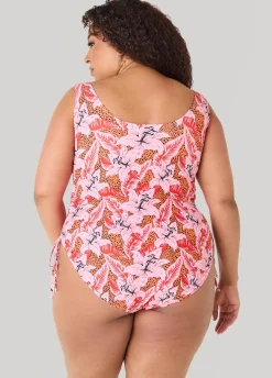 Floral Drawstring Swimsuit