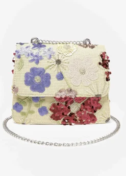 Floral Embellished Shoulder Bag