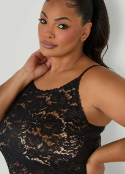 Floral Lace Lingerie Gown