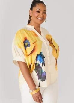 Floral Print Cotton Shirt