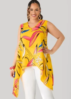 Floral Print Handkerchief Top