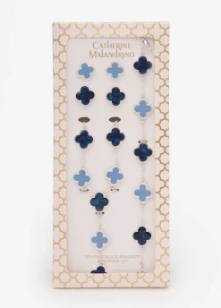 Four Piece Clover Necklace Set