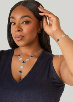 Four Piece Clover Necklace Set