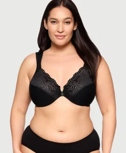 Front-Closure Posture Back WonderWire Lace Bra