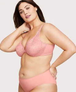 Front-Closure Stretch Lace WonderWire Bra