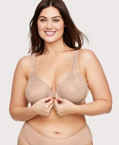 Front-Closure Stretch Lace WonderWire Bra