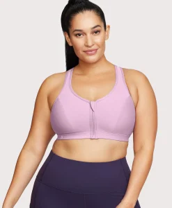 Front-Closure Zip Up Sports Bra