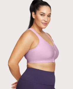 Front-Closure Zip Up Sports Bra