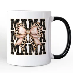 Glittered Leopard Mama Mug