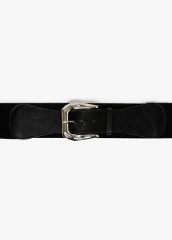 Hammered Silver Tone Buckle Belt