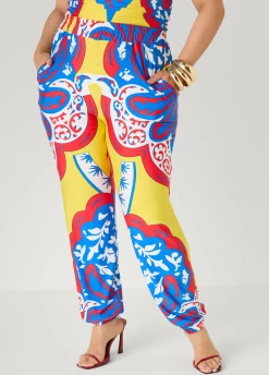 High Rise Printed Joggers