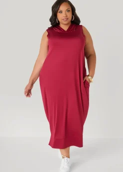Hooded Maxi Cocoon Dress