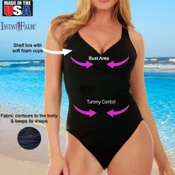 InstantFigure Faux Wrap Swimsuit