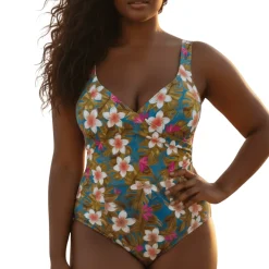 InstantFigure Hawaii Faux Wrap Swimsuit