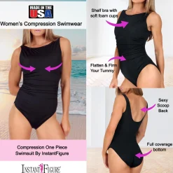 InstantFigure High Neck Swimsuit
