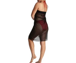InstantFigure Long Mesh Cover Up Sarong
