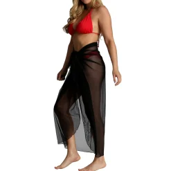 InstantFigure Long Mesh Cover Up Sarong
