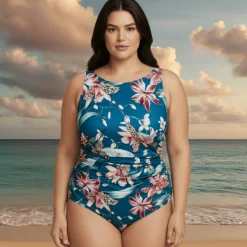 InstantFigure Orchid High Neck Swimsuit