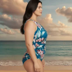 InstantFigure Orchid High Neck Swimsuit