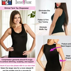 InstantFigure Shirred Shapewear Tank
