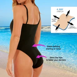 InstantFigure Shirred Swimsuit