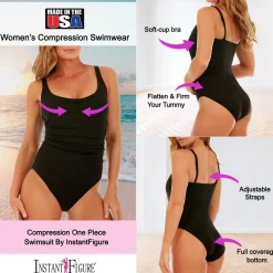 InstantFigure Shirred Swimsuit