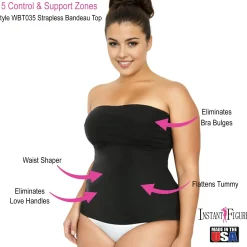 InstantFigure Strapless Bandeau Top
